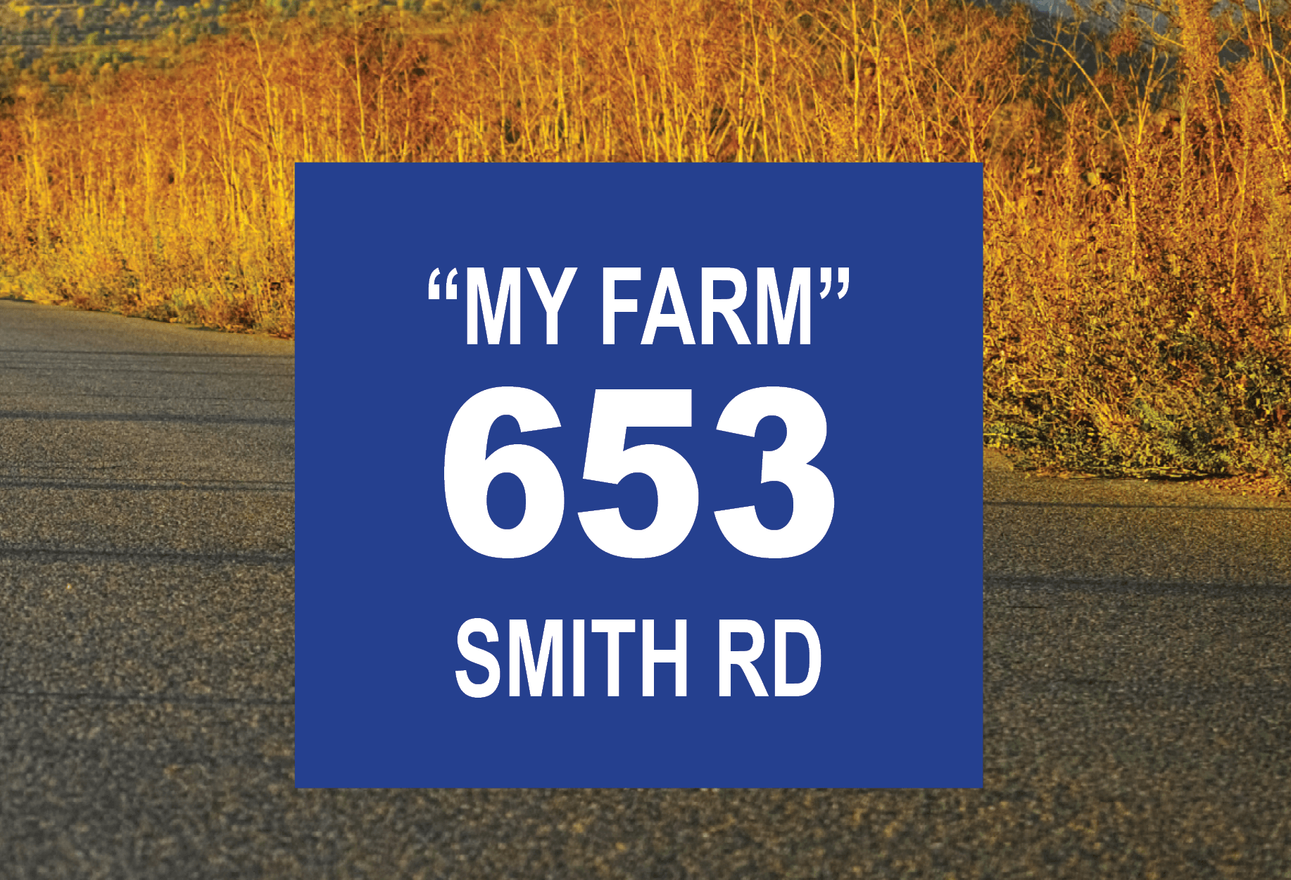rural roadside signs