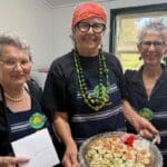 From Deepwater Branch of Royal Far West are L to R: Jan Bastardi holding the cheque, Jude Cox holding the platter and Jen Ianz