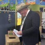 Barnaby Joyce Casts His Vote at Woolbrook Public School