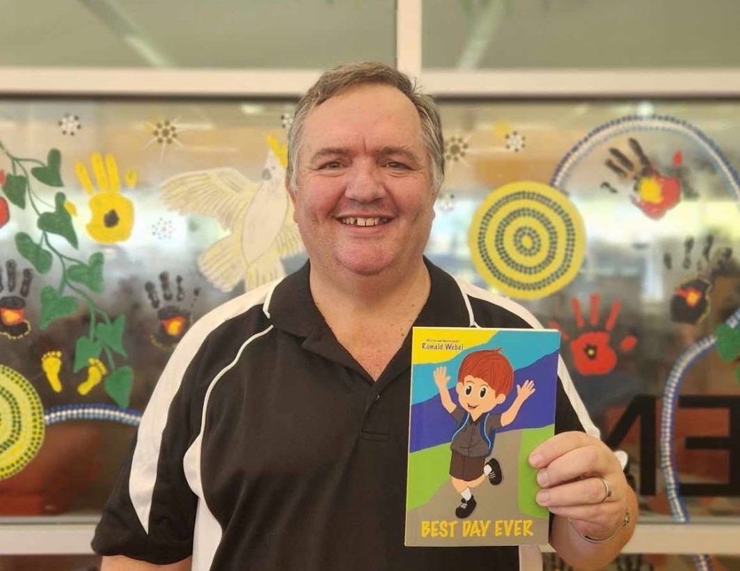 Ron Webel and his first book