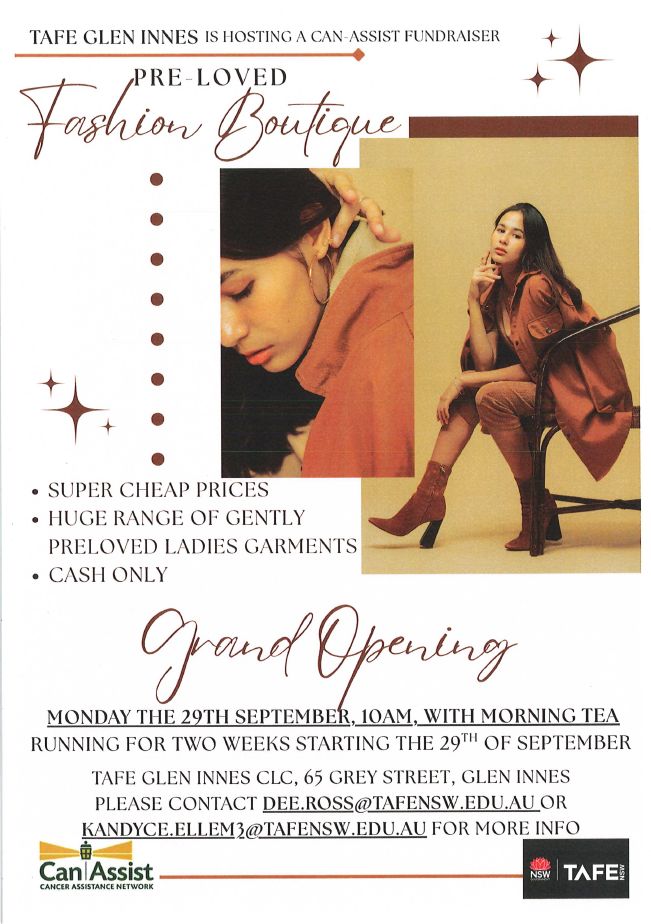 Pre-loved Fashion Boutique Fundraiser - Grand Opening