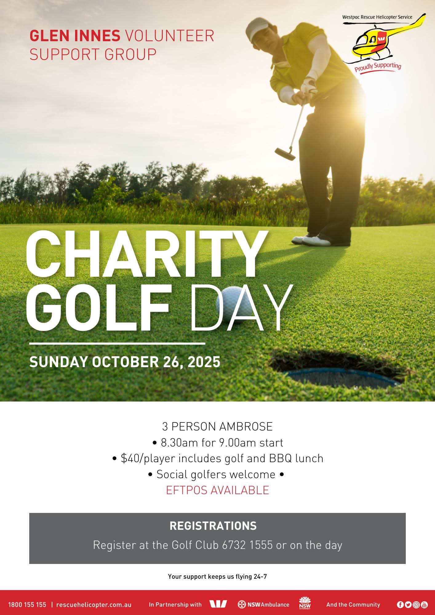 Westpac Rescue Helicopter Charity Golf Day