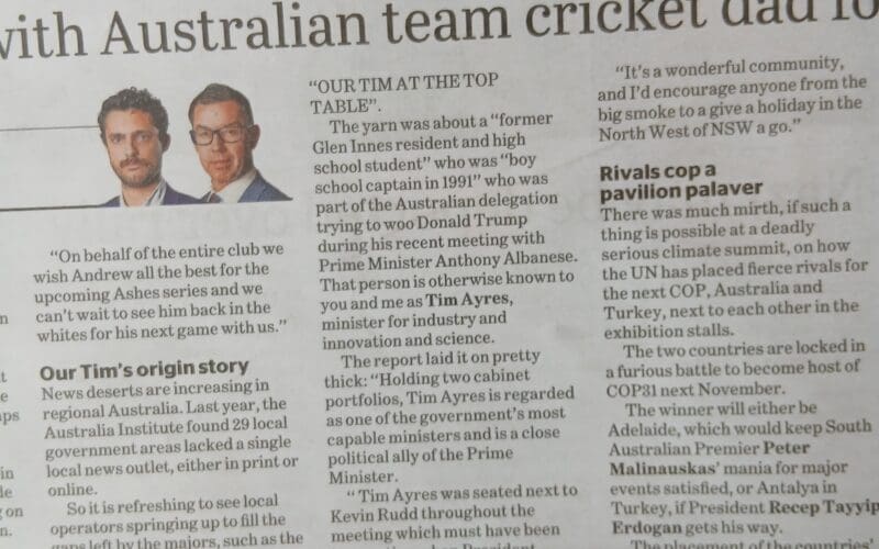 Call Me Kerry: Glen Innes News Goes National (Again!)