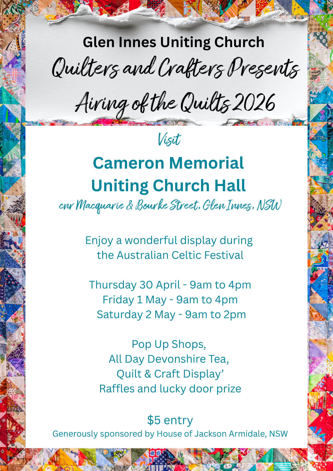 Airing of the Quilts 2026 poster