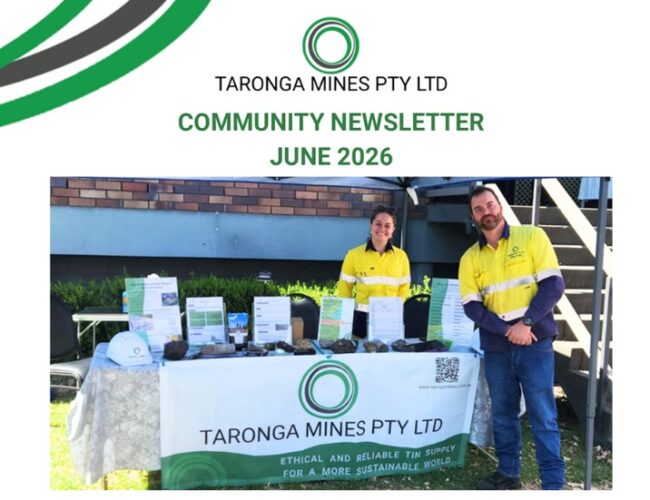 Newsletter from Taronga Mines